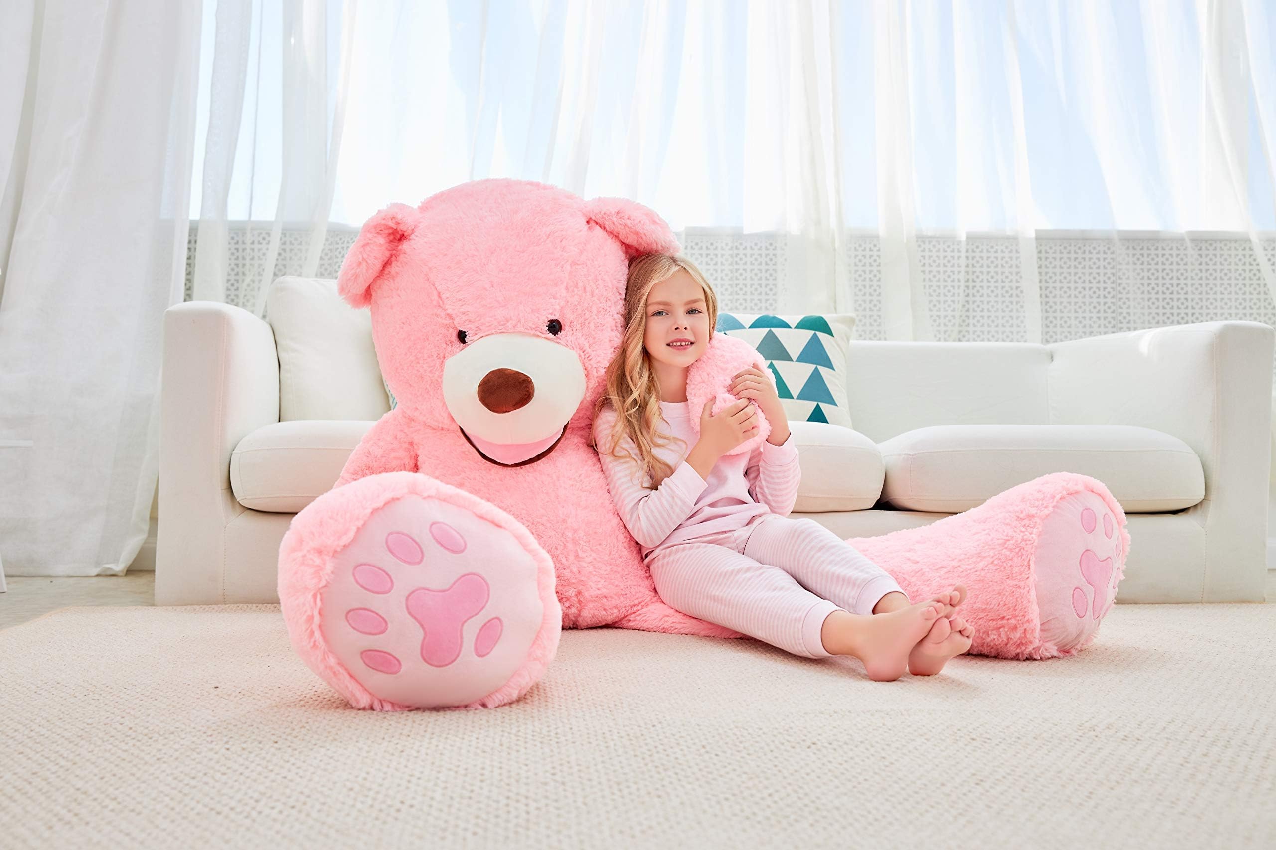 Amazon.com: IKASA Giant Teddy Bear Plush Toy Stuffed Animals (Pink